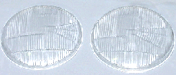 Headlight Glass, Flutted Lenses, Bus,Pair